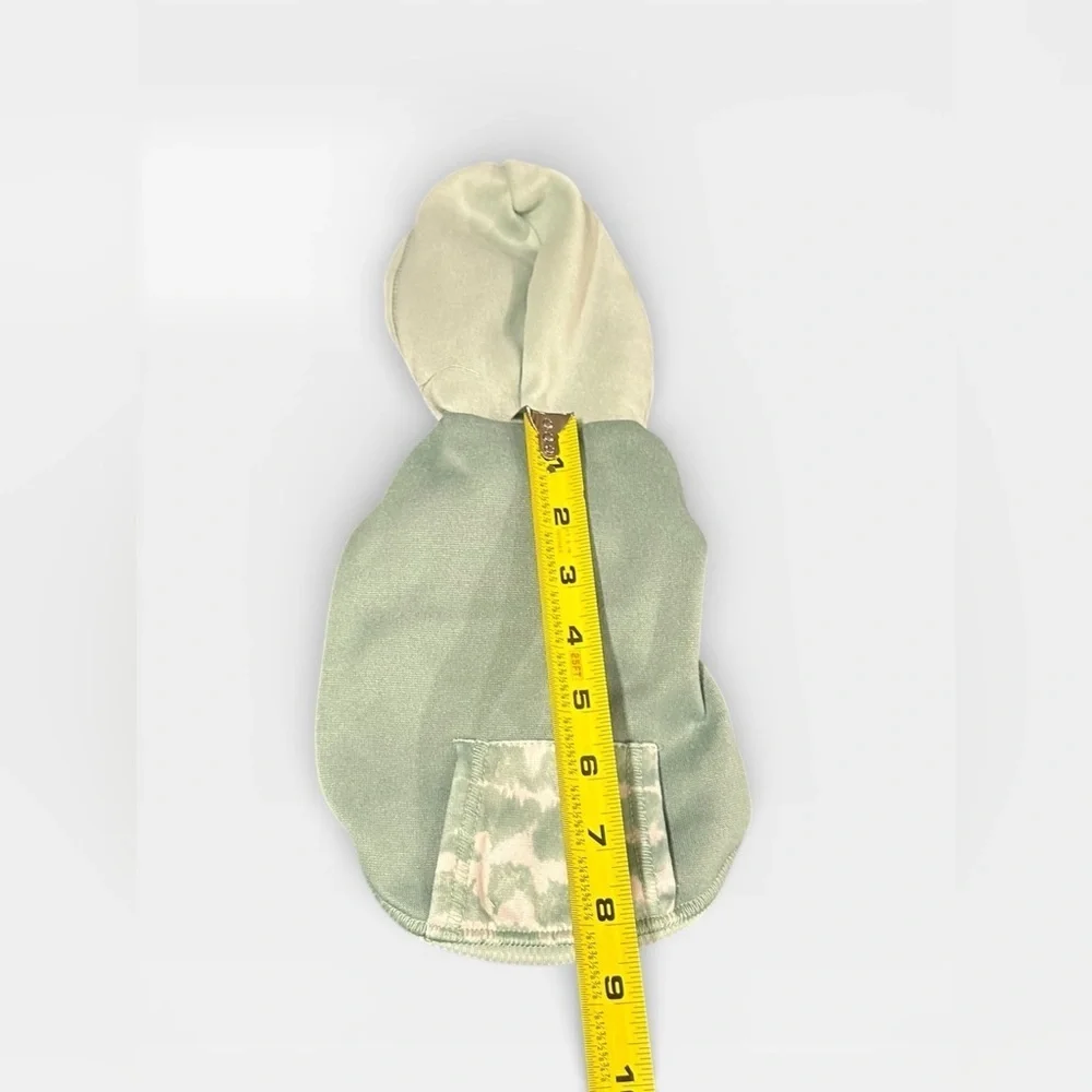 NWOT Green Hoodie For Dogs With Tie Dye Fake Pocket XS